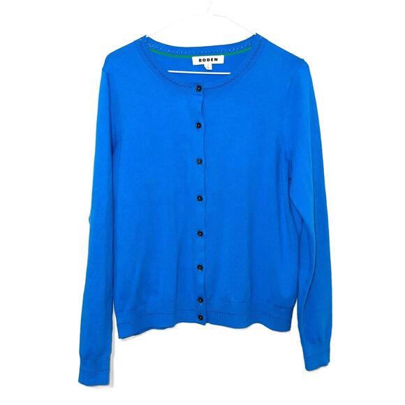 Boden Catriona Cotton Cardigan Sweater - Light Blue M - Picture 4 of 8